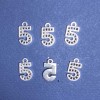 Jewelry Findings Pendant Number Five 18x10mm, Pack of 20g +/- 14pcs