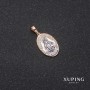 Xuping "O Maryjo bez grzechu poczeta" Pendant 12x18x25mm Rhodium, 18K Gold Plated