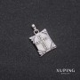 Xuping Cross Pendant 13x15x23mm Rhodium