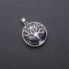 Pendant with Aventurine Blue Sand Night of Cairo (synthetic) in a "Tree" setting, diameter 27mm