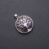 Pendant with Natural Amethyst in a Tree Frame, 27mm diameter
