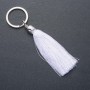 Women's Keychain "Tassel" White, 10cm Length