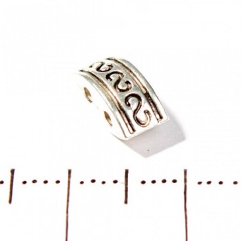 Rectangular Biconvex Bead Spacer for 2 Strands, Metal, 10x5mm, package 20g, +/-25 pcs