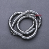 Hematite Smooth Rondelle Beads on a Strand, diameter 6x2mm, in-d, 5mm, length 40cm