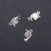 French Horn Pendant Finding, diameter 16mm, length 12mm, hole diameter 1.8mm, pack 20g, 26 pcs (+/-)