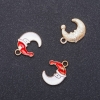Winter Moon Pendant Finding, diameter 8mm L0m ID-d, 3mm, pack of 8 pcs. (+/-)