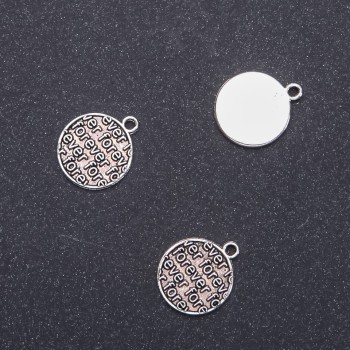 "Forever" Pendant Finding, diameter 14mm, length 18mm ID-, diameter 1.8mm, pack 20g. 18 pcs. (+/-)