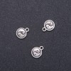 Yin Yang Pendant Charm Finding, diameter 10mm, length 13mm, hole diameter 1.9mm, pack of 20g / 30 pcs (+/-)