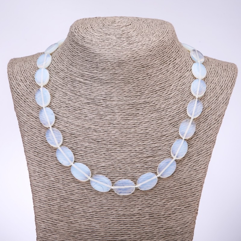 Moonstone Necklace Oval, 13x18mm Diameter, 45cm Length