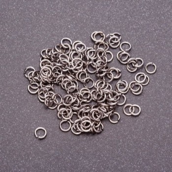 Connecting Ring Hinge, 4 mm Gray Metal, Pack 25 g