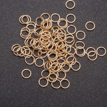 Findings Thin Jump Ring, 4mm Diameter, Light Gold Metal Color, 2g Pack