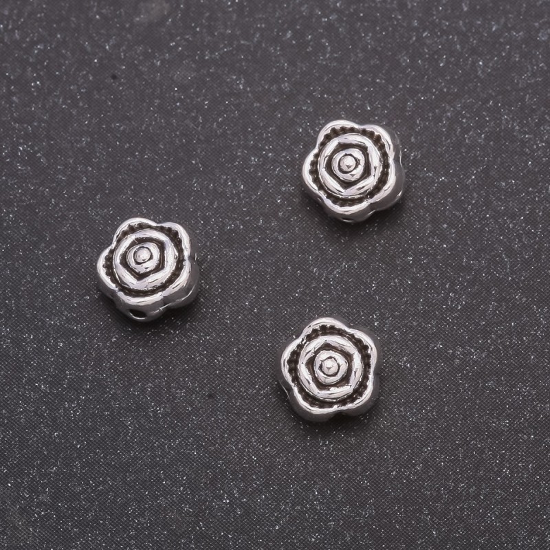 Spacer Bead Findings, 7x4mm, hole diameter 1mm, pack 20g +/- 38 pcs