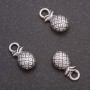 Finding: Pineapple Charm, diameter 14x7mm, inner diameter 3mm, pack 20g +/-19pcs