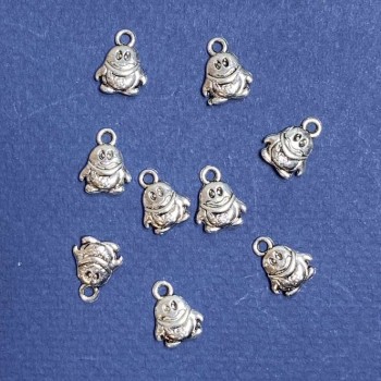 Finding Penguin Pendant, diameter 10x13mm, inner diameter mm, pack 20g +/-19pcs