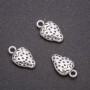 Finding Strawberry Pendant, diameter 17x10mm, inner diameter mm, pack 20g +/-12pcs