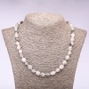 Rutilated Quartz Necklace, tumbled, 6-8mm diameter, 48cm length