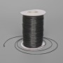 Black Waxed Cord for Crafts, 1 mm diameter, 150 m length spool