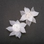 Findings Lily Flower Applique White Acrylic, diameter 50 (+/-) mm