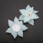 Findings Lily Flower Applique Blue Acrylic, diameter 50 (+/-) mm
