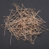 Pin with Loop for Jewelry Making, 40mm length, yellow metal color, 0.5 kg