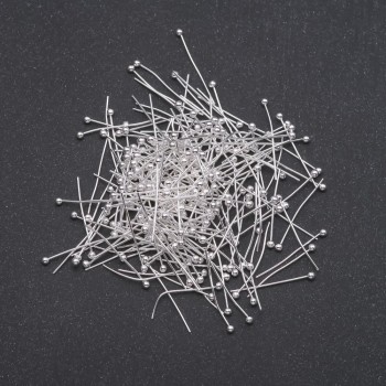 Finding Ball Head Pins, Light Metal, Length 25mm, 300g, 5000pcs+