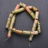 Unakite (Heliotrope) Natural Stone Beads on String, Cylinder, Diameter 8x17mm, Length 40cm