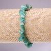 Bracelet of Natural Amazonite Stone Chips on Elastic Band, Diameter 5-8mm, Length 18cm