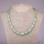 Natural Stone Jade Necklace Cylinder, diameter 8x17mm, length 45cm