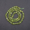 Beads on a Thread, Natural Chrysolite Stone, Tumbled, Diameter 6x5mm +/-, Length 40cm+