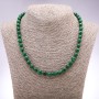 Malachite Beads, Faceted Round Bead 8mm Diameter, 48cm Length