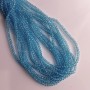 Czech Crystal Beads, transparent light blue "rondelle", 3.5x2.5mm diameter, 40cm strand