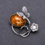 Forged Butterfly Brooch "Amber" 47x47mm gray metal