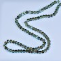 Swarovski-Style Crystal Beads, Pale Green Faceted Ball with Light Blue Gasoline-Tone Coating, 5x4mm Diameter, Thread, 48cm Length
