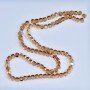 Crystal beads in Swarovski style, champagne faceted ball, diameter 5x4mm strand, length 48cm