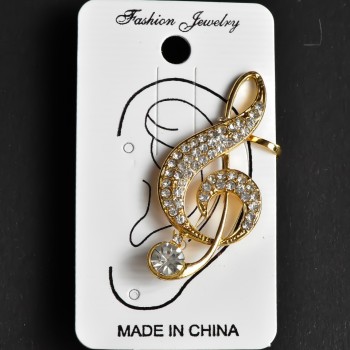 Ear Cuff, Length 47mm, Yellow Metal