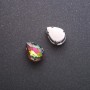 Price per pack /10pcs. Sew-On Crystal in Setting Drop 10x14mm Blue-Yellow