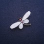 Dragonfly Brooch, 45x25mm, white