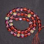 Opal Glass Beads Red Smooth Round Strand, diameter 8mm, length 38cm (+/-)