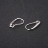 Smooth Earring Hooks, 16x1.5mm, Silver-Tone Metal, Price per Pair
