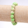 Variscite (Pressed) Bracelet Light Green Smooth Round Bead, diameter 10mm, length 18cm on elastic