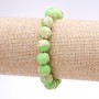 Variscite (Pressed) Bracelet Light Green Smooth Round Bead, diameter 10mm, length 18cm on elastic