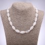 Rock Crystal Necklace, Bicone Beads, 10x20mm, 43cm Length