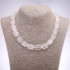 Rock Crystal Necklace, Rectangle Beads, 13x18x6mm, 45cm+ Length