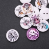 Wooden Kids' Buttons "Pirate Skulls" White/Multicolor, 20mm, pack of 30 pcs