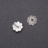 Silver-Tone Bead Cap for Beads 8mm, Inner Diameter 2mm, Pack of 20g (63 +/- pcs)