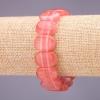 Watermelon Tourmaline Bracelet, link 18x14+/-mm, length 18cm, on elastic