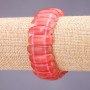 Watermelon Tourmaline Bracelet, link 25x10+/-mm, length 18cm, on elastic