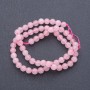 Natural Stone Beads on String, Rose Quartz Round, diameter 8.5mm +/-, length 38cm+