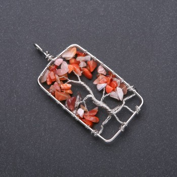 Pendant "Tree of Happiness" Carnelian, 36x73mm