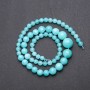 Synthetic Aquamarine Beads, Graduated Smooth Round Strand, 6-14mm diameter, 45cm length